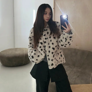 MiFit Dot Shearling Collar Jacket