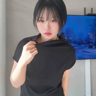 Soft Daily Round Neck Loose Fit Short Sleeve Tee