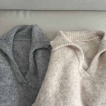 Wool⸜❤︎⸝‍* Cozy Collar V-Neck Wool Knit