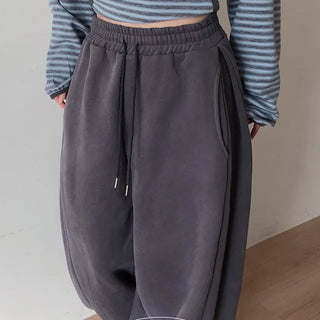 Kuo Double Fleece Winter Pintuck Wide Training Pants