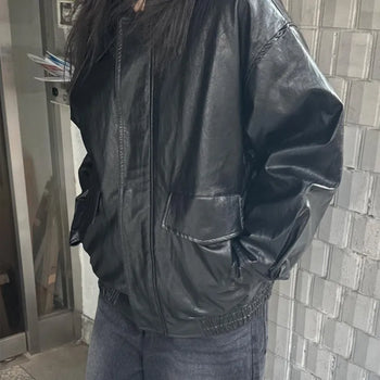 [UNISEX] Oversized Quilted Blouson Jacket