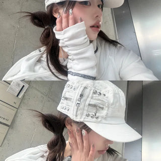 Ash Y2K Studded Detail Cap (2 colors)
