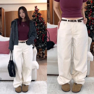 Stephen Velvet Low Wide Pants
