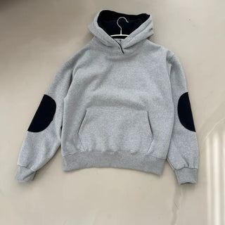 River Color Block High-Neck Hoodie