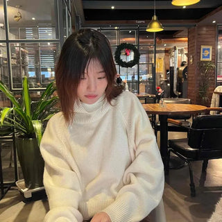 Soft Mood Turtleneck Oversized Balloon Knit