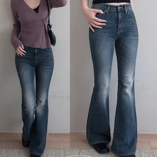 Reepi Cut-out Washed Bootcut Pants