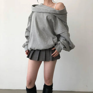 Sweat Drape Hoodie | Fleece-lined Drape Hoodie