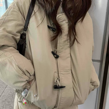 Duffle Coat Loose Fit Elastic Short Padded Jacket