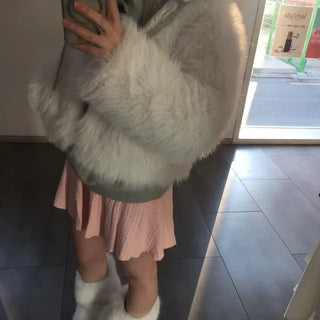 folding knit flared skirt