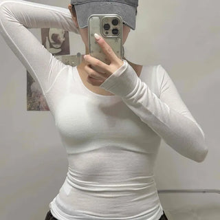Round Slim Fit Long Sleeve T-shirt