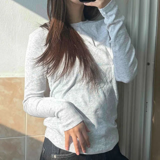 Drawstring Tapered Turtleneck Long Sleeve T-shirt