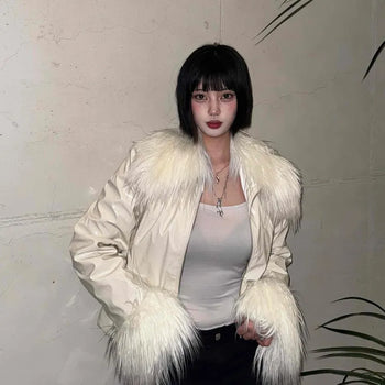 Luxury Fur Leather Jacket