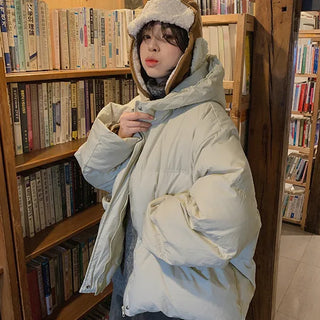 Soap Hooded Pocket Short Padded Oversized Loose Fit Duck Down Padded Crop Jacket Winter