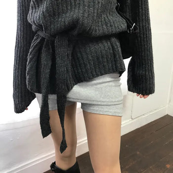 RIBBED WRAP SHORTS