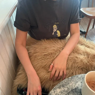 Angel Tee Short Sleeve Fleece-Lined T-Shirt