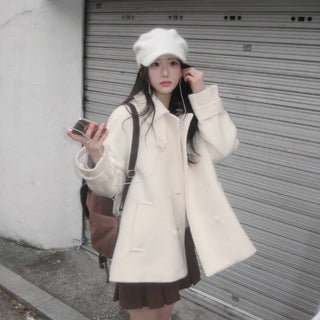 Angel Wool Double Button Half Coat