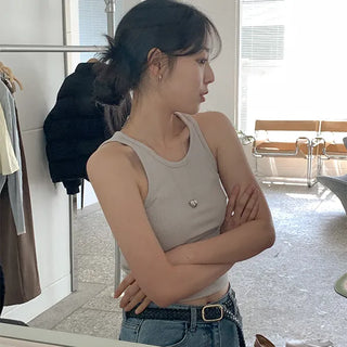Your Basic Ribbed Round Halter Sleeveless