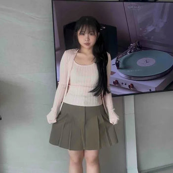 Tennis Pleated High-Waisted Mini Skirt