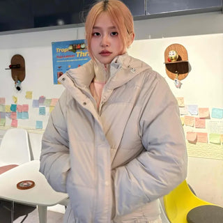 Urban Sporty Stand Collar Balloon Short Padded Jacket
