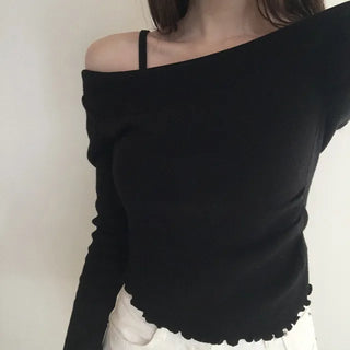 Rubin Layered Shirred Off-Shoulder Knit