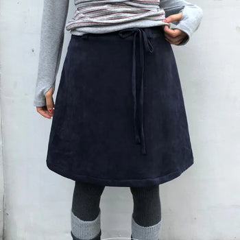 Eco Velvet Midi Skirt
