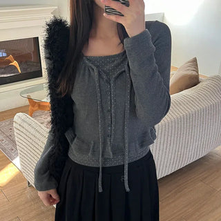 [Fleece-lined] Dot Layered T-shirt 3 Colors