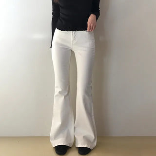 Adeline White Back Pocket Bootcut Pants