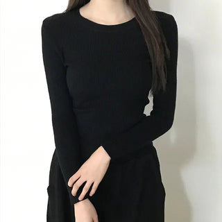 Plio Slim Fit Round Ribbed Knit