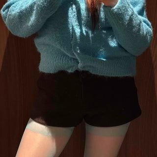Plus Low-Rise Pocket Wool Shorts