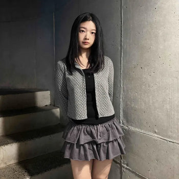 Mini Dot Cotton Cardigan