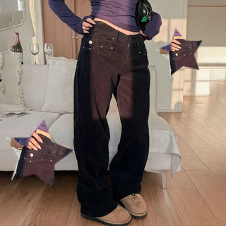 Stunty Low Corduroy Wide Pants