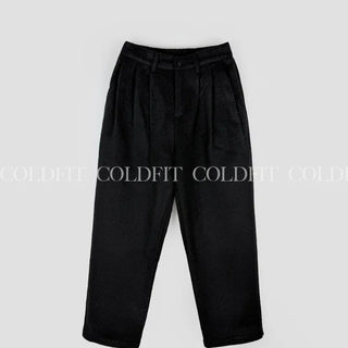 Brushed wool herringbone trousers