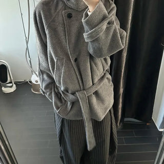 Harry Balmacaan Wool Half Coat (2 colors)