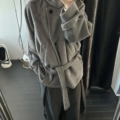 Harry Balmacaan Wool Half Coat (2 colors)
