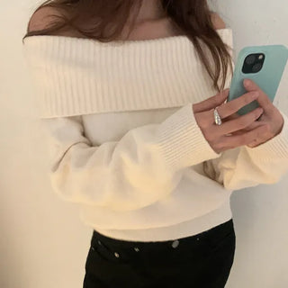 Winzlet Soft Delicate Fit Off-Shoulder Knit