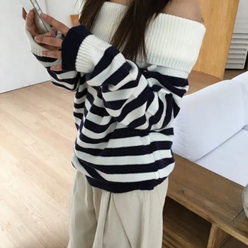 *Domestic/High Quality* Coco Striped Off-Knit