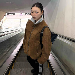 Suede Biker Overjacket