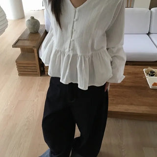 *Smooth Look/Delicate Fit* Moi Flare Blouse