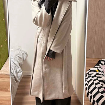 Minimal Oversized Strap Long Coat