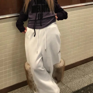white mink pants