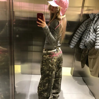 Pink lettering realtree pants