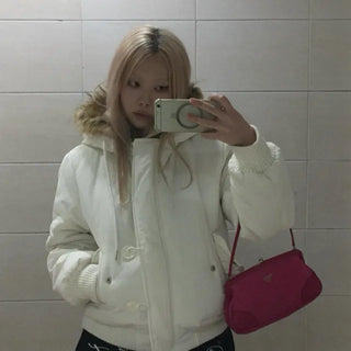Button fur hood padding