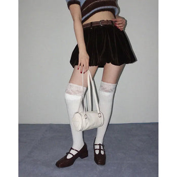 Lace Cotton Knee Socks
