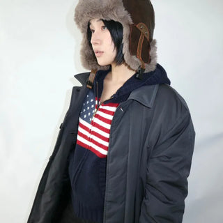 Archive Flag Knit Hoodie