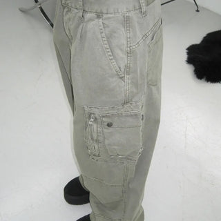 Dyed Multi-Pocket Pigment Cargo Pants