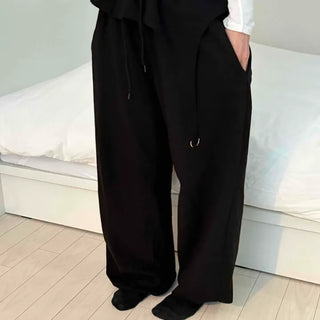 Metal Detail Pocket Wide Jogger Pants