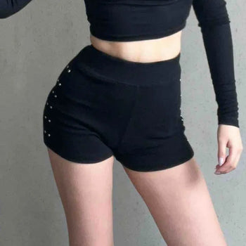 Side Metal Stud Shorts