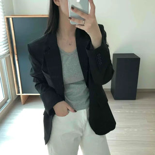 Classic Single Button Tailored Jacket