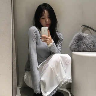 DinDin See-through Wool Tencel Flamboyant T-shirt