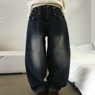 *Point/Balloon Fit* Rivet Pocket Wide Denim